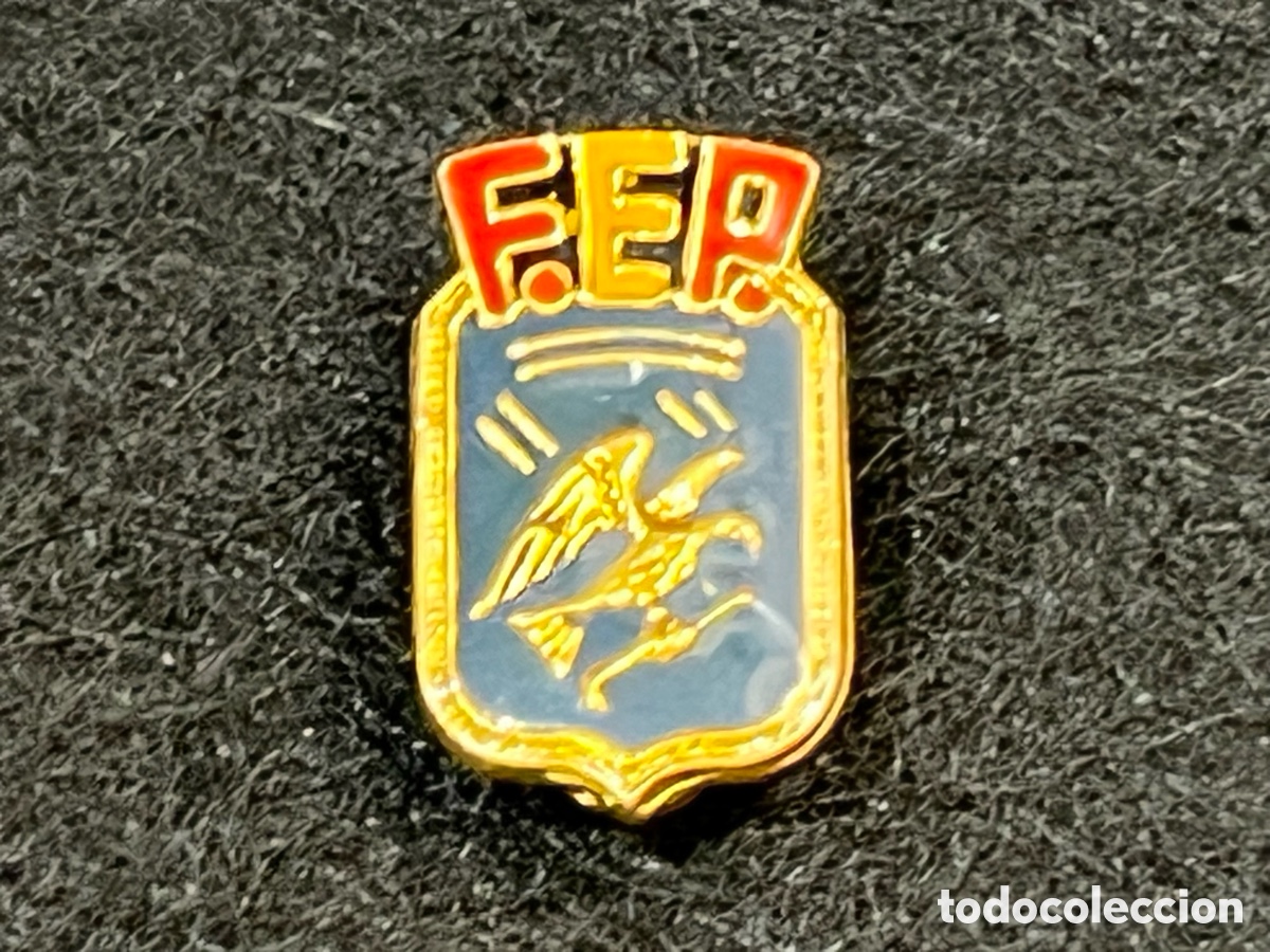 Coleccionismo deportivo: FEDERACI&Oacute;N ESPA&Ntilde;OLA DE PATINAJE INSIGNIA OJAL SOLAPA ESPA&Ntilde;A HOCKEY PATINES.