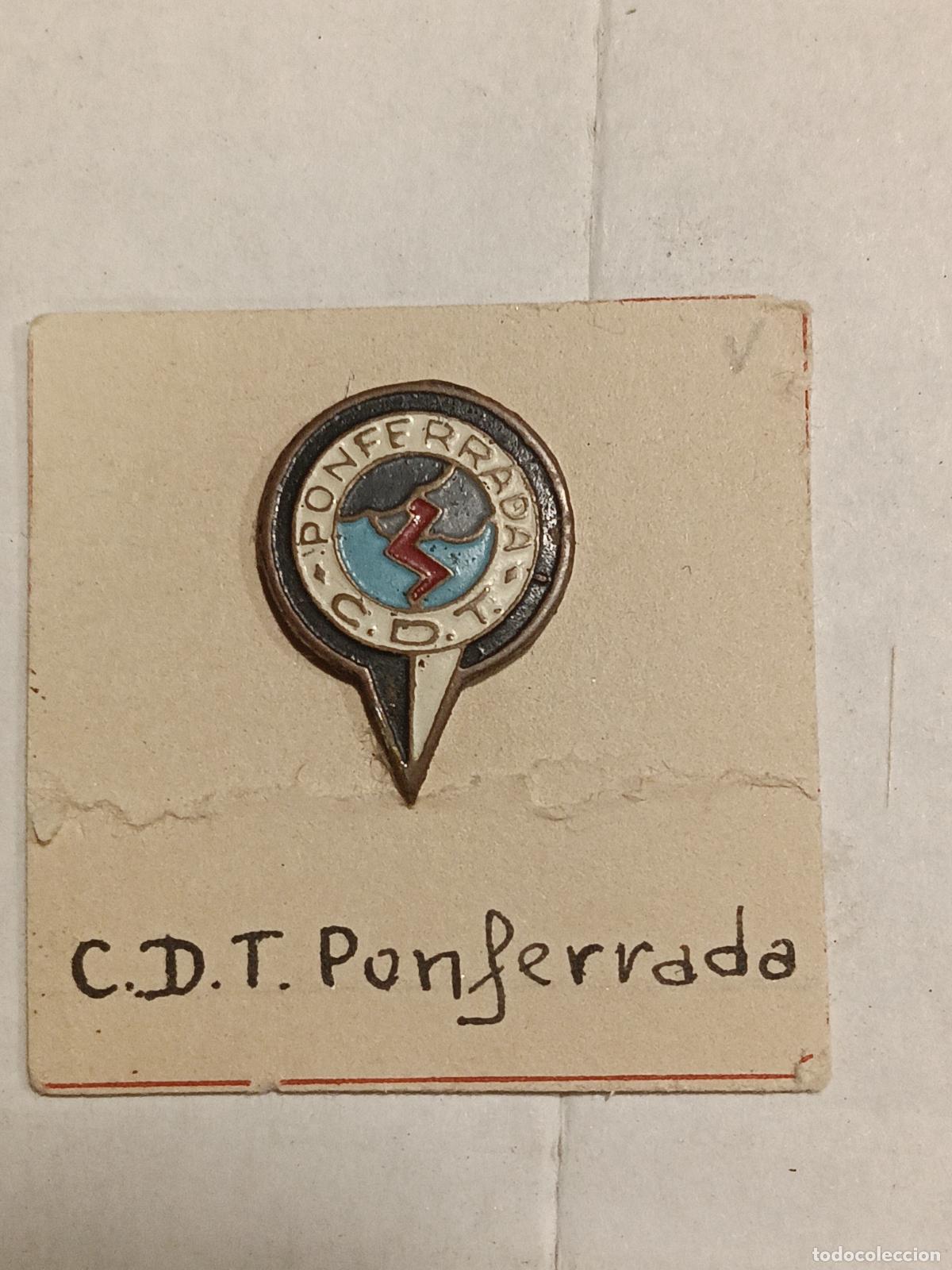 Sammelleidenschaft Sport: Pin antiguo rareza club deportivo tenis Ponferrada insignia original a&ntilde;os 40