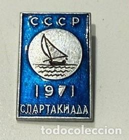 Coleccionismo deportivo: Pin Insignia deportiva na&uacute;tica sovietica 1971