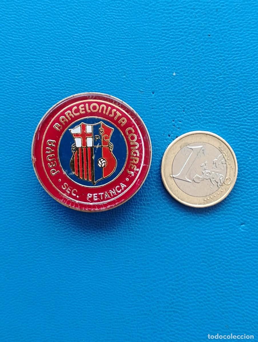 Coleccionismo deportivo: INSIGNIA/PIN AGUJA IMPERDIBLE - PENYA BARCELONISTA CONGRES - SEC. PETANCA