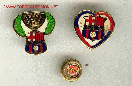 Coleccionismo deportivo: 3 pins del BAR&Ccedil;A - V i B - Foto 1