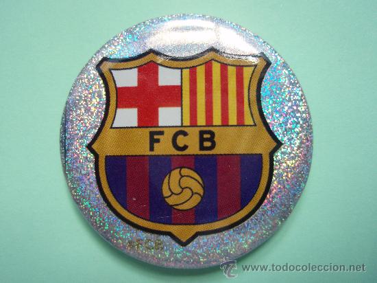 Sammelleidenschaft Sport: Bonita chapa del F.C.Barcelona plateada