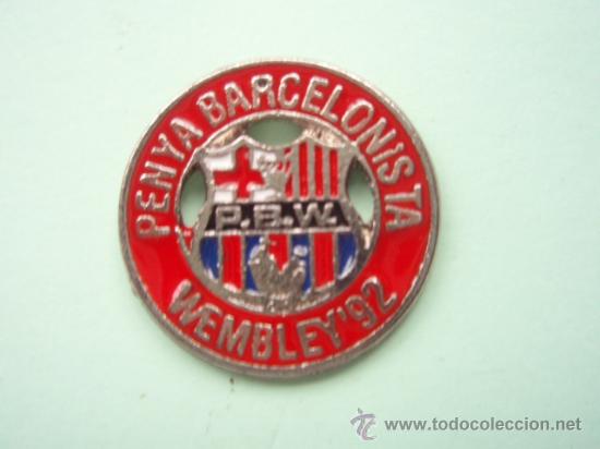 Sammelleidenschaft Sport: Pin's de la Pe&ntilde;a Barcelonista Wembley 92