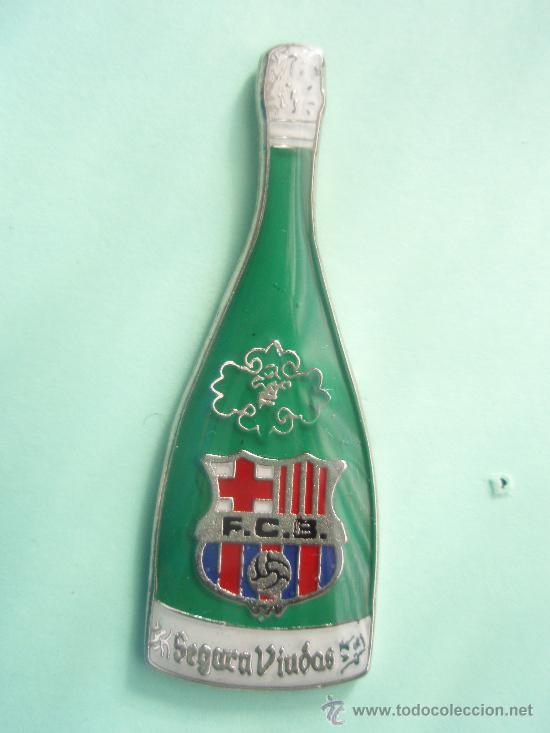 Sammelleidenschaft Sport: Pin's botella de champan del F.C.Barcelona