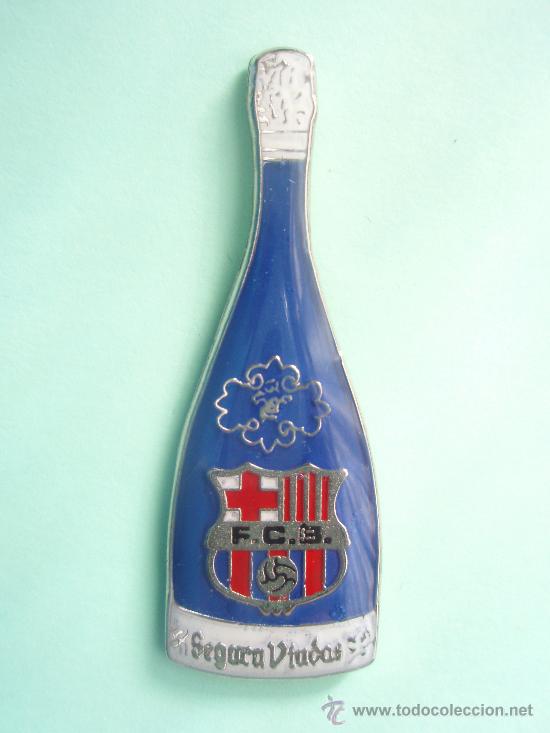 Collectionnisme sportif: Pin's botella de champan del F.C.Barcelona