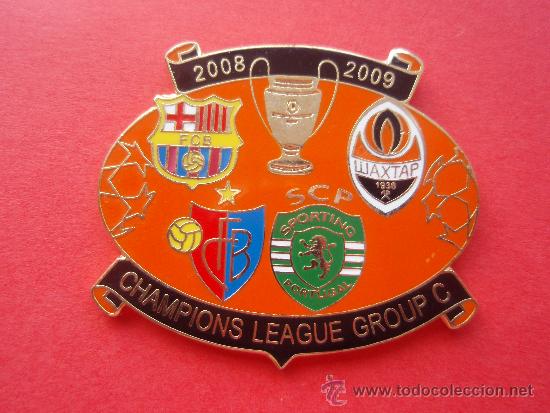 Sports collectibles: Pin Champions League 2008 2009 Primera Fase F C Barcelona Bar&ccedil;a Basilea Shacktar Donesk Lisboa