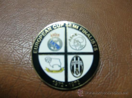 Sammelleidenschaft Sport: Pin tipo insignia de aguja Real Madrid European Cup semifinalistas 1972 1973 NUMERADO num 54/150