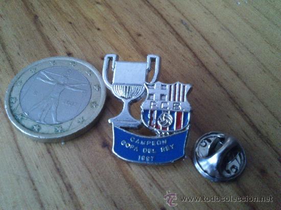 Coleccionismo deportivo: Antiguo Pin Del Bar&ccedil;a Campe&oacute;n De La Copa Del Rey 1997.