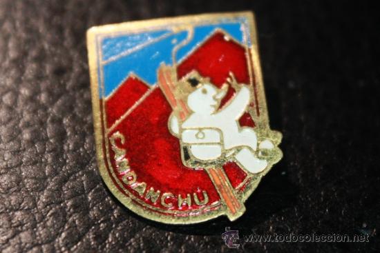 Coleccionismo deportivo: INSIGNIA DE ESQUI-SKI A&Ntilde;OS 50 CANDANCHU