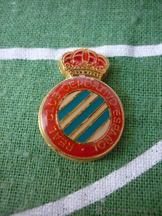 Sammelleidenschaft Sport: PIN DE IMPERDIBLE O INSIGNIA DEL REAL CLUB DEPORTIVO ESPA&Ntilde;OL DE BARCELONA - FUTBOL