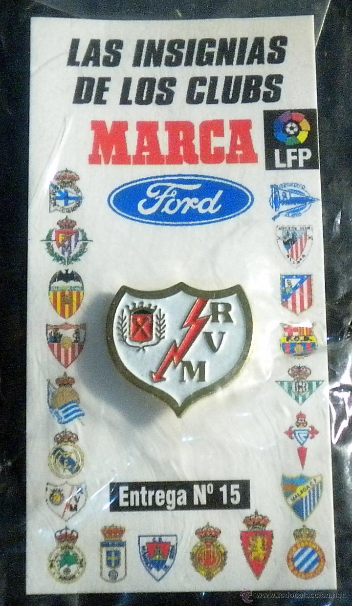 Collectionnisme sportif: PIN RAYO VALLECANO MARCA NUEVO FUTBOL FOOTBALL