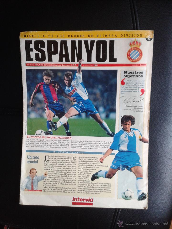 Collezionismo sportivo: Historia del RCD Espanyol Liga f&uacute;tbol primera divisi&oacute;n editado por Intervi&uacute;