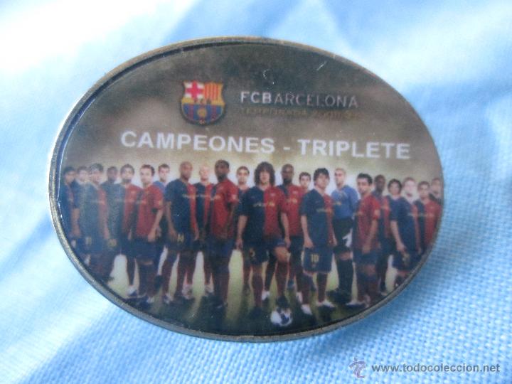 Coleccionismo deportivo: Pin F C Barcelona Bar&ccedil;a TRIPLETE - Foto 1