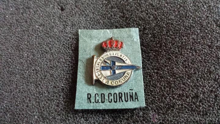 Collezionismo sportivo: PIN ESCUDO EQUIPO FUTBOL REAL CLUB DEPORTIVO DE LA CORU&Ntilde;A(RARO ANTIGUO A&Ntilde;OS 60 PIEZA DE COLECCION)