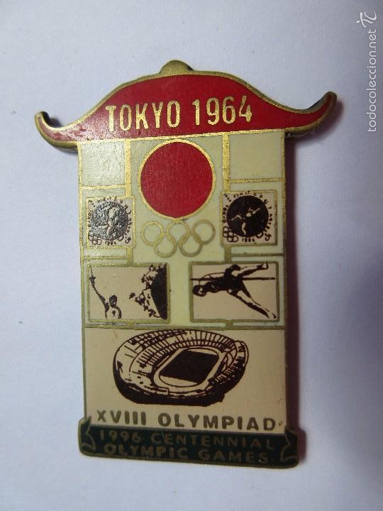 Coleccionismo deportivo: Pin's de las Olimpiadas de Tokyo de 1.964 en esmalte