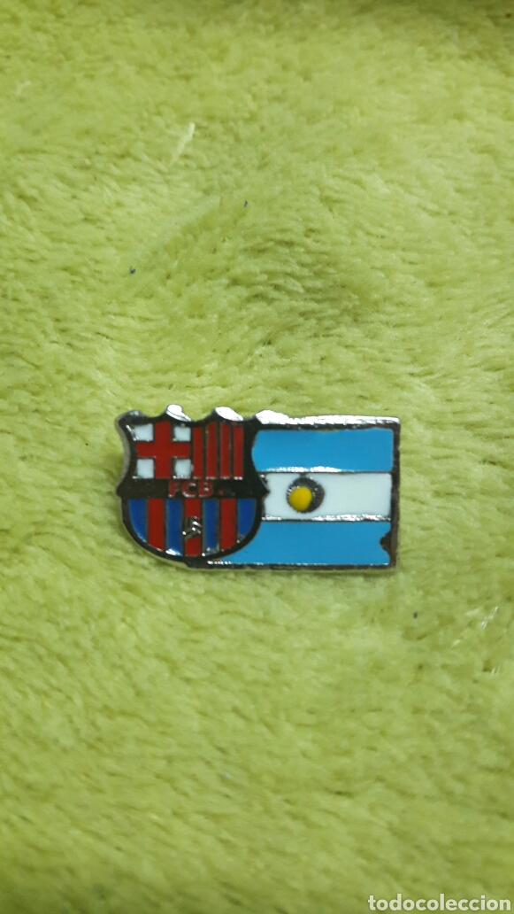 Sammelleidenschaft Sport: Pin F C Barcelona Bar&ccedil;a bandera Argentina Leo Messi