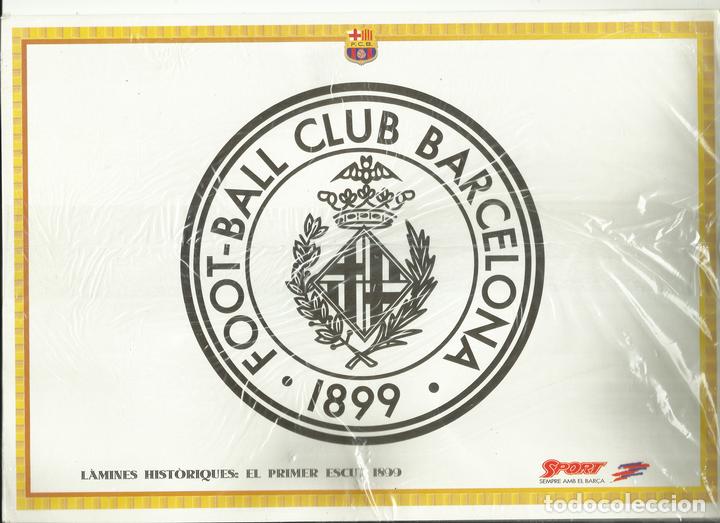 Sports collectibles: PIN + L&Aacute;MINA EL PRIMER ESCUDO - FC. BARCELONA - ENV&Iacute;O GRATIS