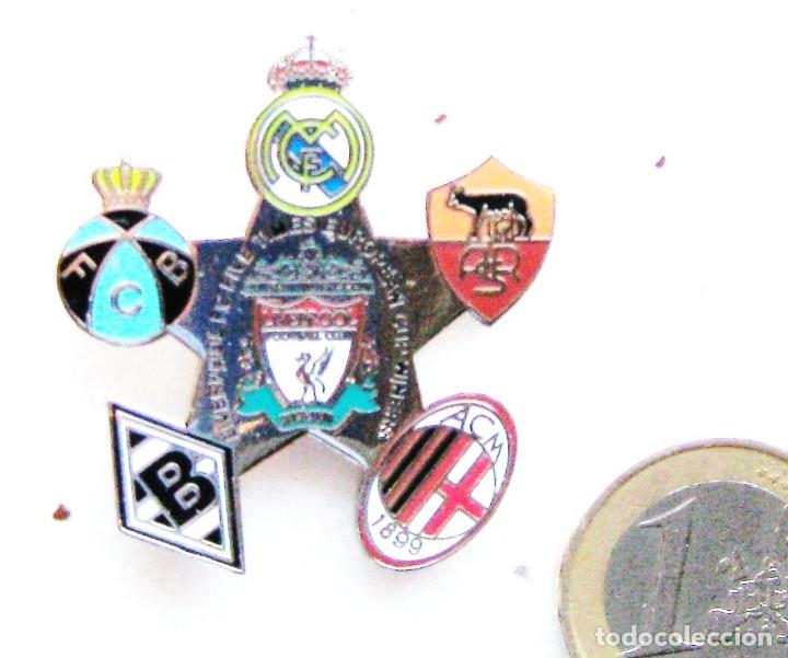 Coleccionismo deportivo: PIN BADGE LIVERPOOL FC WINNER 5 FINALS WINNERS CHAMPIONS LEAGUE SILVER COLOUR