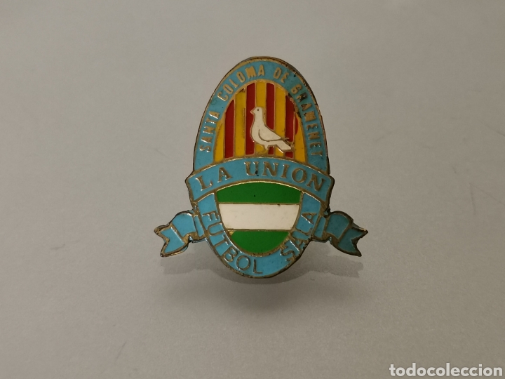 Coleccionismo deportivo: ANTIGUO PIN LA UNION F&Uacute;TBOL SALA SANTA COLOMA DE GRAMANET