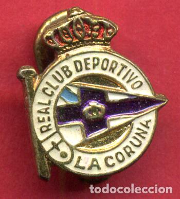 Sammelleidenschaft Sport: PIN INSIGNIA FUTBOL DEPORTIVO CORU&Ntilde;A REVERSO SOLAPA ANTIGUO ORIGINAL , PF13
