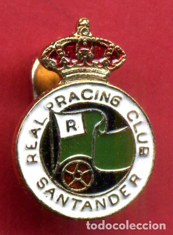 Sammelleidenschaft Sport: PIN INSIGINIA FUTBOL RACING DE SANTANDER ANTIGUO REVERSO PARA SOLAPA ORIGINAL , PF14