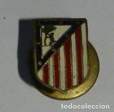 Sammelleidenschaft Sport: INSIGNIA DE SOLAPA DEL ATLETICO DE MADRID, FUTBOL, MIDE 1,5 CMS.