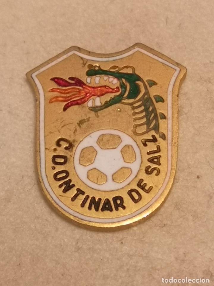 Coleccionismo deportivo: PIN FUTBOL - ZARAGOZA - ONTINAR DE SALZ - CD ONTINAR DE SALZ