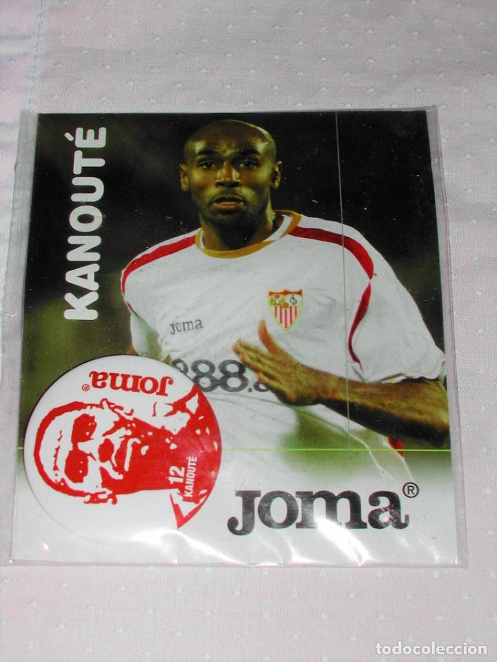 Sports collectibles: Chapa - KANOUTE del SEVILLA - Joma - 4,50 cent&iacute;metros.