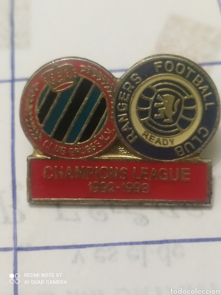 Coleccionismo deportivo: PINS DE F&Uacute;TBOL. CHAMPIONS LEAGUE. CLUD BRUGGE._RANGERS FC