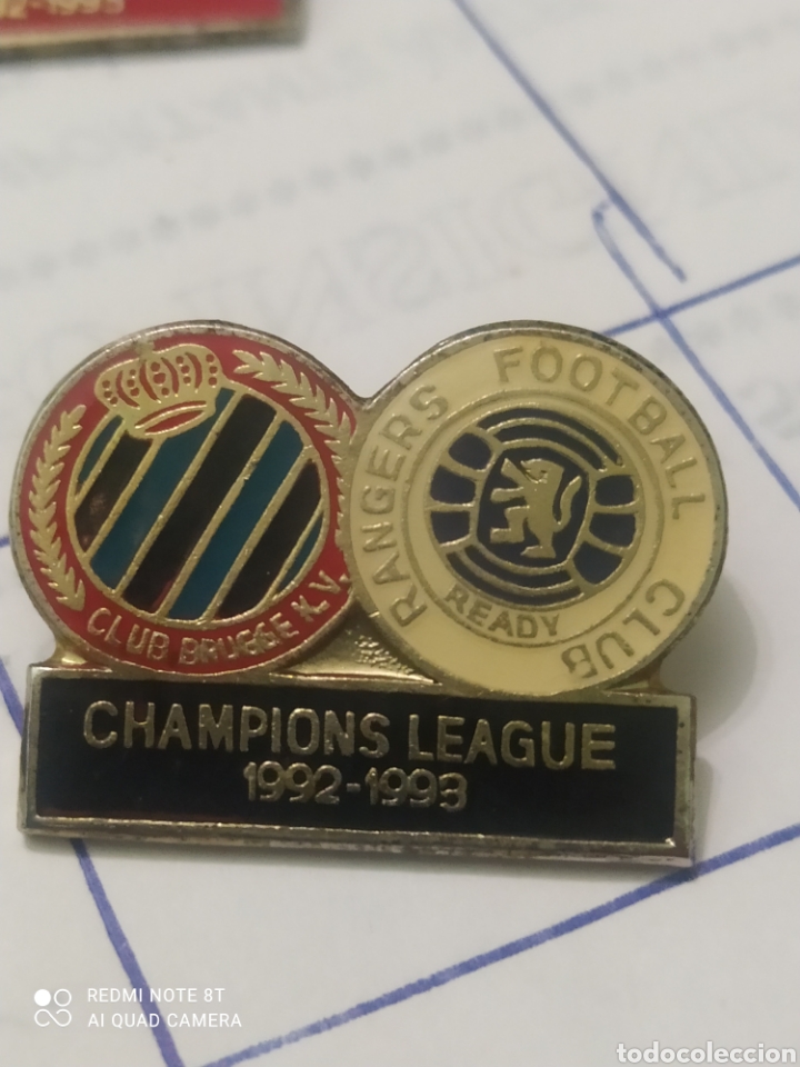 Coleccionismo deportivo: PINS DE F&Uacute;TBOL. CHAMPIONS LEAGUE. CLUD BRUGGE_RANGERS FC