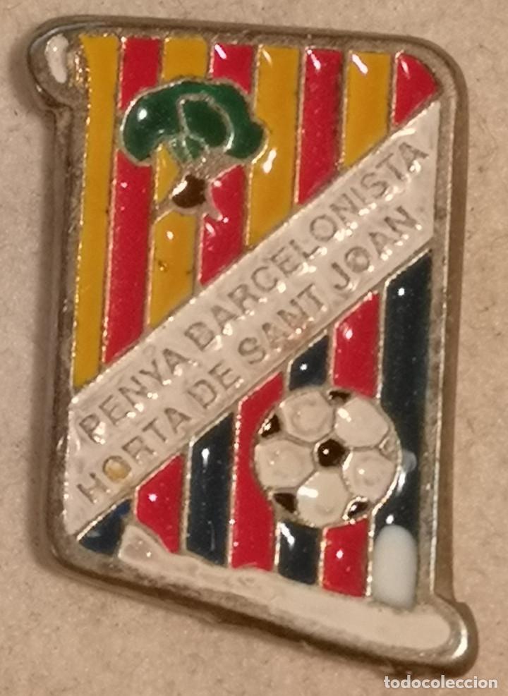 Collezionismo sportivo: PIN FUTBOL - TARRAGONA - HORTA DE SANT JOAN - PENYA BARCELONISTA HORTA DE SANT JOAN