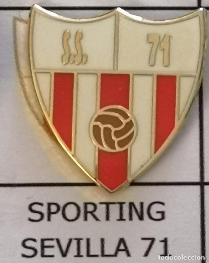 Sammelleidenschaft Sport: PIN FUTBOL - BARCELONA - BADALONA - SPORTING SEVILLA 71