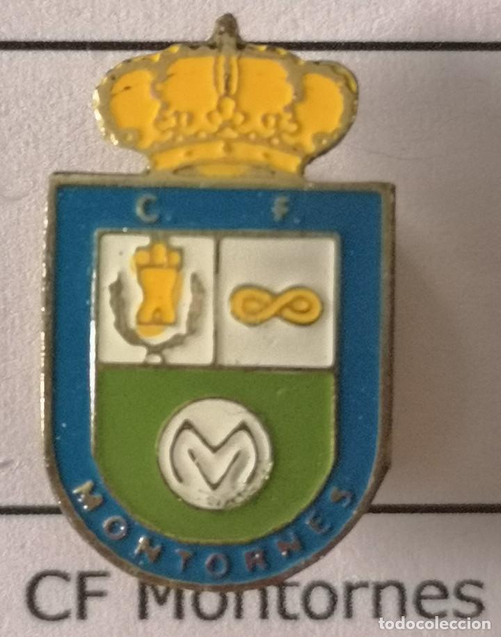 Sammelleidenschaft Sport: PIN FUTBOL - BARCELONA - MONTORN&Egrave;S DEL VALL&Egrave;S - CF MONTORNES