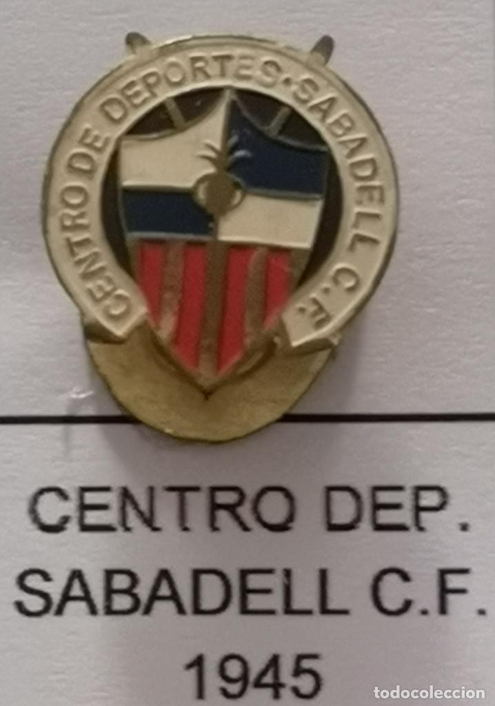 Colecionismo desportivo: PIN FUTBOL - BARCELONA - SABADELL - CENTRE ESPORTS SABADELL - Escudo de 1939 - Solapa