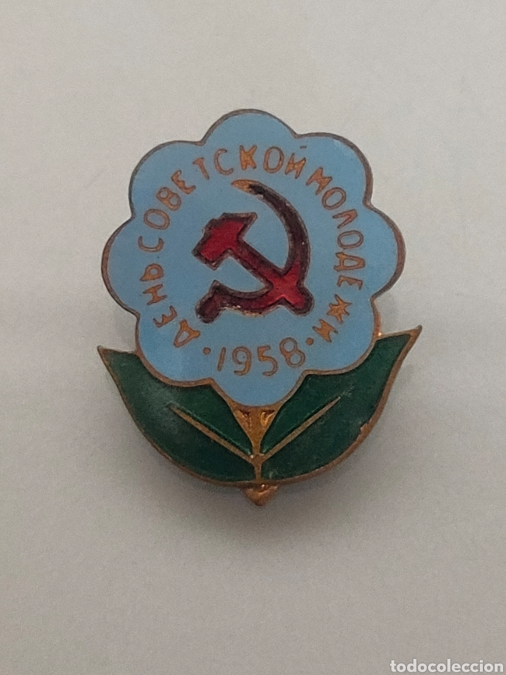 Coleccionismo deportivo: ANTIGUO PIN IMPERDIBLE ESMALTADO 1958 UNI&Oacute;N SOVI&Eacute;TICA COPA DEL MUNDO DE SUECIA DIFICIL