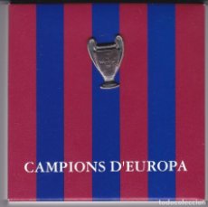 Coleccionismo deportivo: PIN DE PLATA COMMEMORATIVO DE WEMBLEY 1992 BARCELONA CAMPEON COPA EUROPA. Lote 302471043
