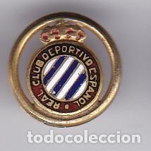 Coleccionismo deportivo: ANTIGUA INSIGNIA ESMALTADA DE IMPERDIBLE DEL CLUB DE FUTBOL ESPA&Ntilde;OL (FOOTBALL)