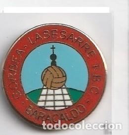 Colecionismo desportivo: Pin de Futbol Gorbea Lasesarre FBC Barakaldo Baracaldo Bizkaia Vizcaya