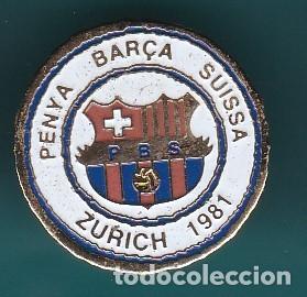 Collectionnisme sportif: PIN DE FUTBOL DE LA PE&Ntilde;A BARCELONISTA SUISSA DE ZURICH (FOOTBALL) BARCELONA-BAR&Ccedil;A