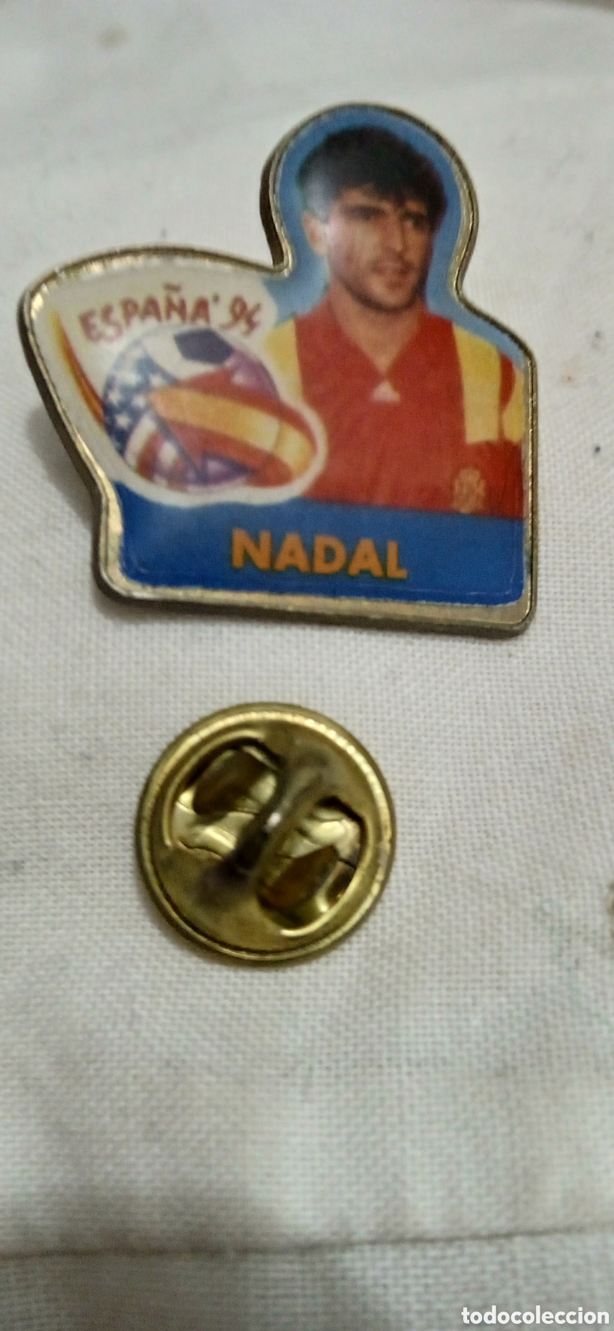 Collezionismo sportivo: Pin de clip futbol selecci&oacute;n espa&ntilde;ola jugador NADAL BAR&Ccedil;A CHAMBURCY