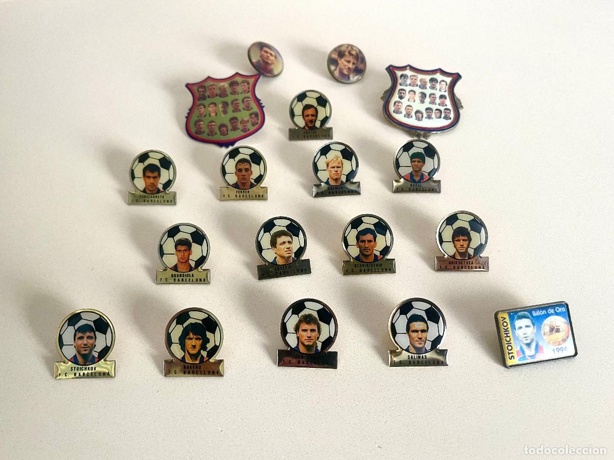 Coleccionismo deportivo: LOTE DE PINS JUGADORES DEL BAR&Ccedil;A