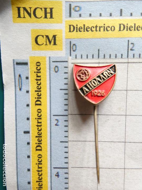 Sammelleidenschaft Sport: ANTIGUA INSIGNIA ALFILER DE F&Uacute;TBOL. APOLLON PONTOU FC GRECIA. NO PIN