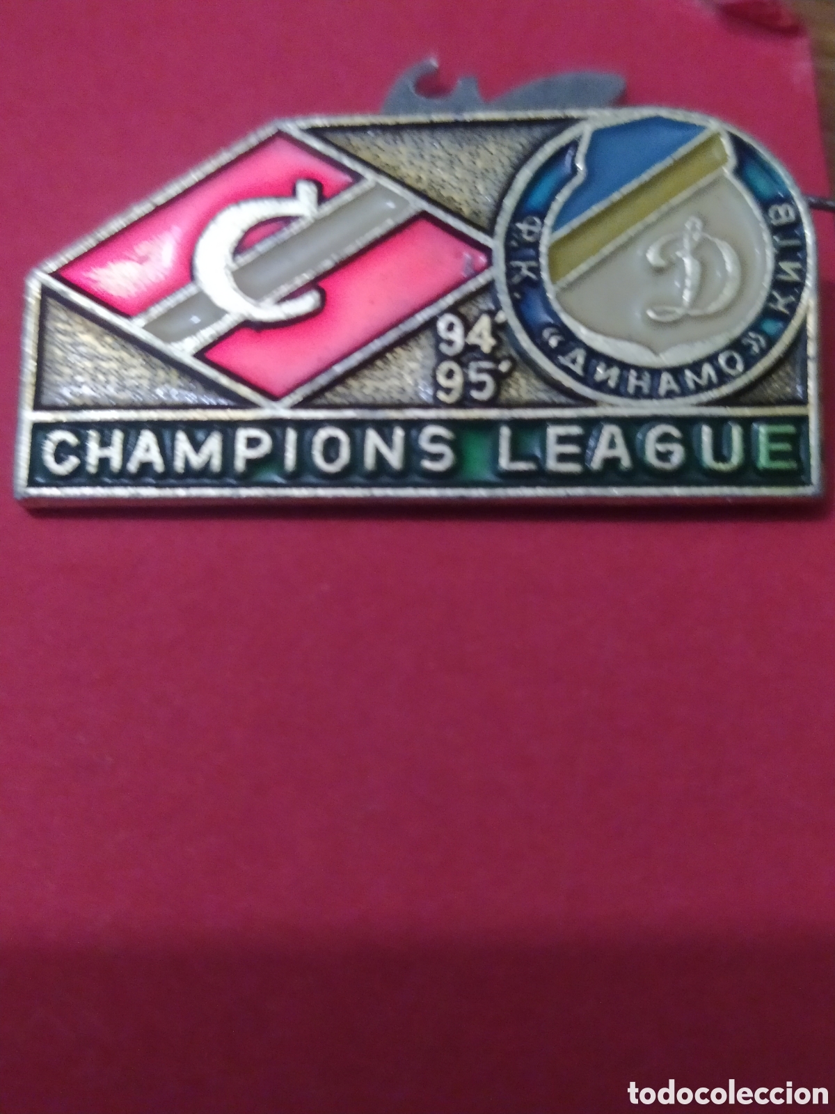 Collectionnisme sportif: PINS DE F&Uacute;TBOL CHAMPIONS LEAGUE SPARTAK. D&Iacute;NAMO 94/95