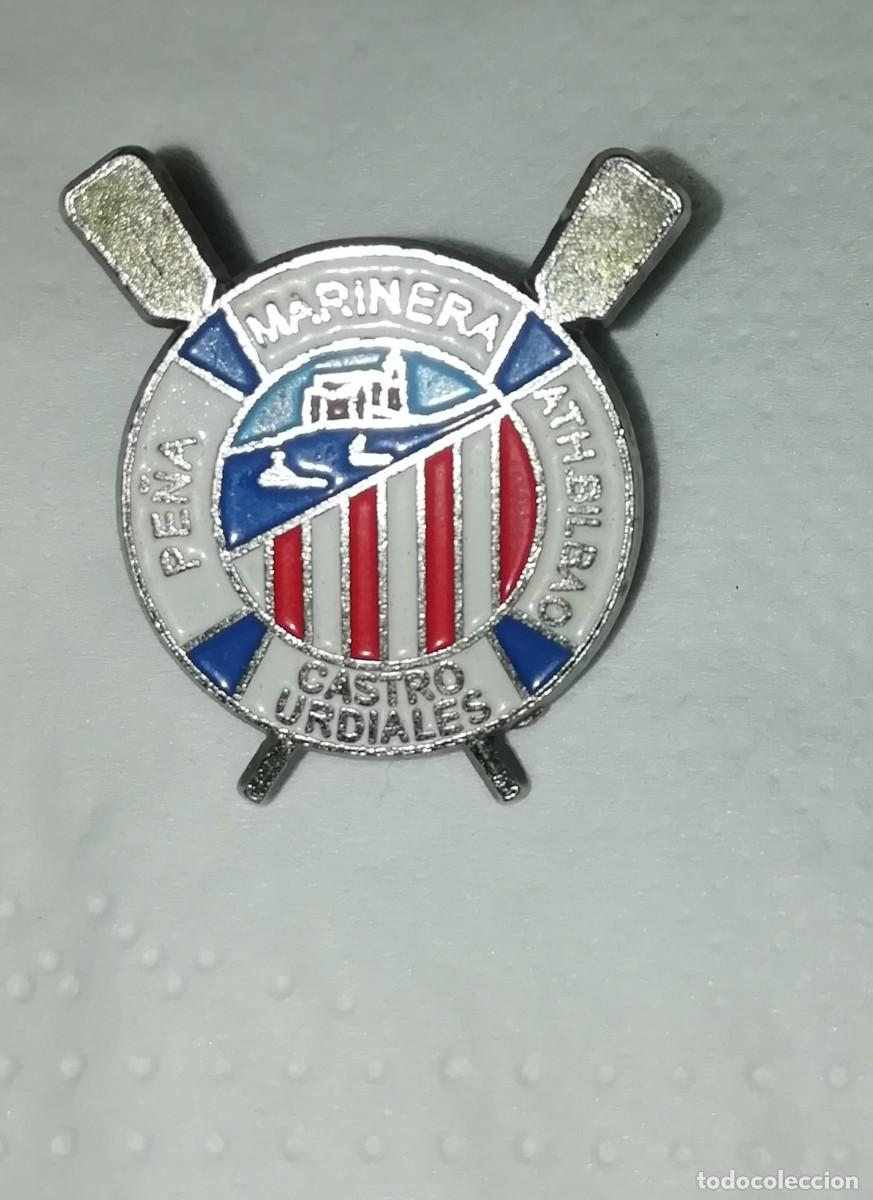 Coleccionismo deportivo: Pin pe&ntilde;a marinera ath. Bilbao castro urdiales