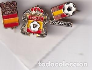 Coleccionismo deportivo: LOTE 3 INSIGINIAS MUNDIAL DE FUTBOL Y REAL COMITE ORGANIZADOR DE LA COPA MUNDIAL DE FUTBOL ESPA&Ntilde;A 82