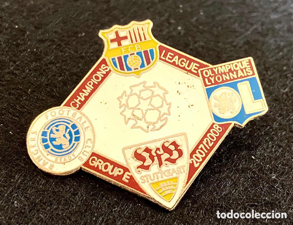 Sammelleidenschaft Sport: PIN FC BARCELONA CHAMPIONS LEAGUE GRUPO E 2007-2008 LYON RANGERS STUTTGART