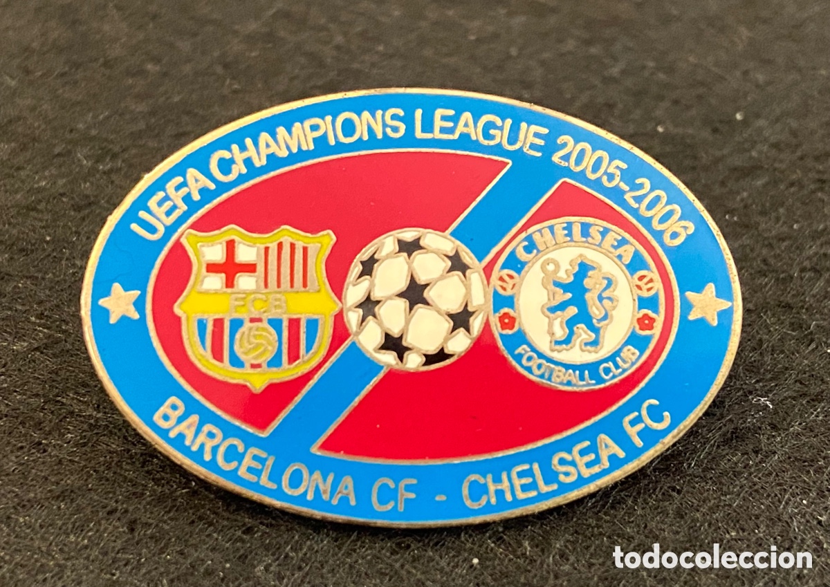 Sammelleidenschaft Sport: PIN FC BARCELONA CHELSEA CHAMPIONS LEAGUE 2005-2006 05-06 OCTAVOS FINAL FUTBOL.