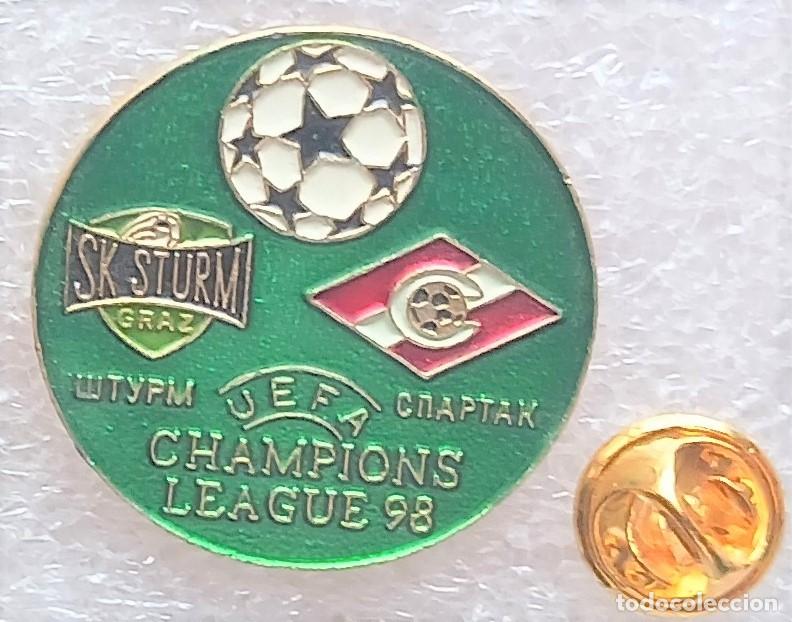 Coleccionismo deportivo: PIN SK STURM GRAZ - SPARTAK MOSCU MOSKOW 1998 INSIGNIA METAL BADGE DISTINTIVI SPE45