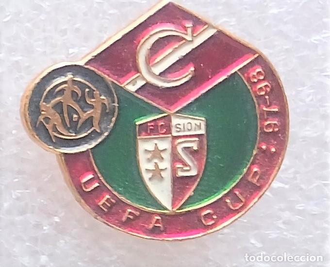 Coleccionismo deportivo: PIN SPARTAK MOSCU MOSKOW - FC SION SUIZA UEFA CUP 1997-98 INSIGNIA METAL BADGE DISTINTIVI SPE46