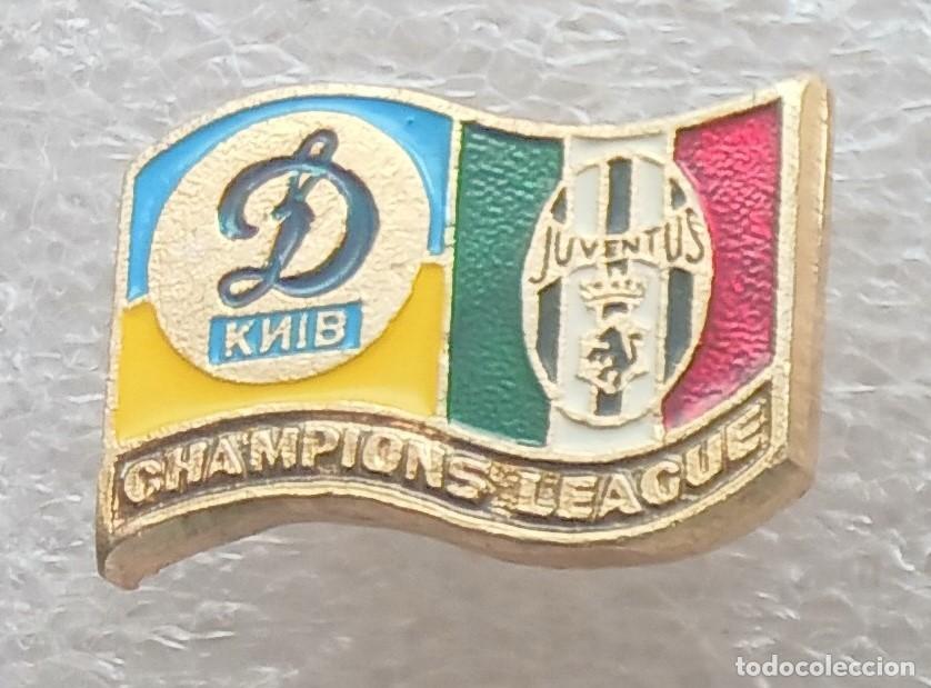 Collectionnisme sportif: PIN DYNAMO KIEV KVIV KYIV UCRANIE &ndash; JUVENTUS TURIN TORINO INSIGNIA METAL BADGE DISTINTIVI SPE126